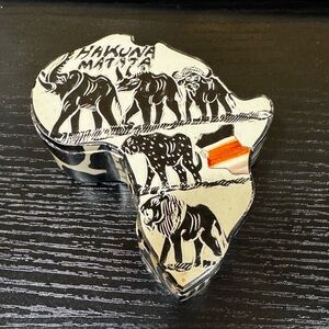 African Continent Shaped Trinket Box